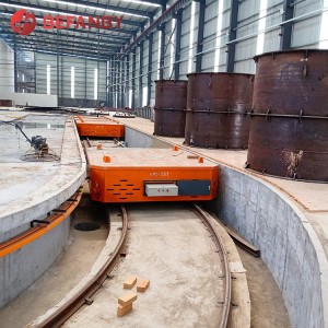Elektriskie 35 tonnu pretkarstuma dzelzceļa pārsūtīšanas ratiņi