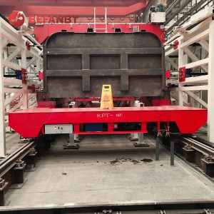 Carro de transferencia ferroviaria motorizado para taller de maquinaria 15T