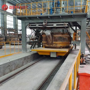 Heavy Industry Anti-heat 50Ton Electric Motorized Ladle Rail Transfer Trolley