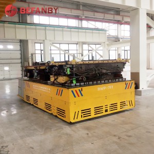 Baterya 75 Ton Assembly Line Trackless Transfer Cart