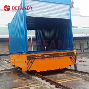 Fa'aeletise 10Ton Logistics Fa'afoeina Rail Transfer Trolley