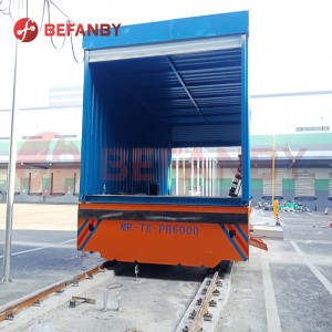 Carro eléctrico de transferencia ferroviaria de manipulación logística de 10 toneladas