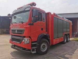 Kamion zjarri i pajisjeve Shitur nga prodhuesit Kinez Kamion zjarri i pajisjeve HOWO
