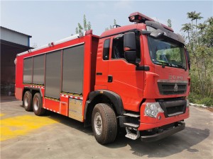 Testreszabott tömeges Howo alvázas dízel tűzoltó teherautó, mentőfelszereléssel