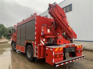 Kamion shpëtimi dhe zjarrfikës HOWO me kapacitet të madh për ujë dhe shkumë dhe mjete të pajisura plotësisht