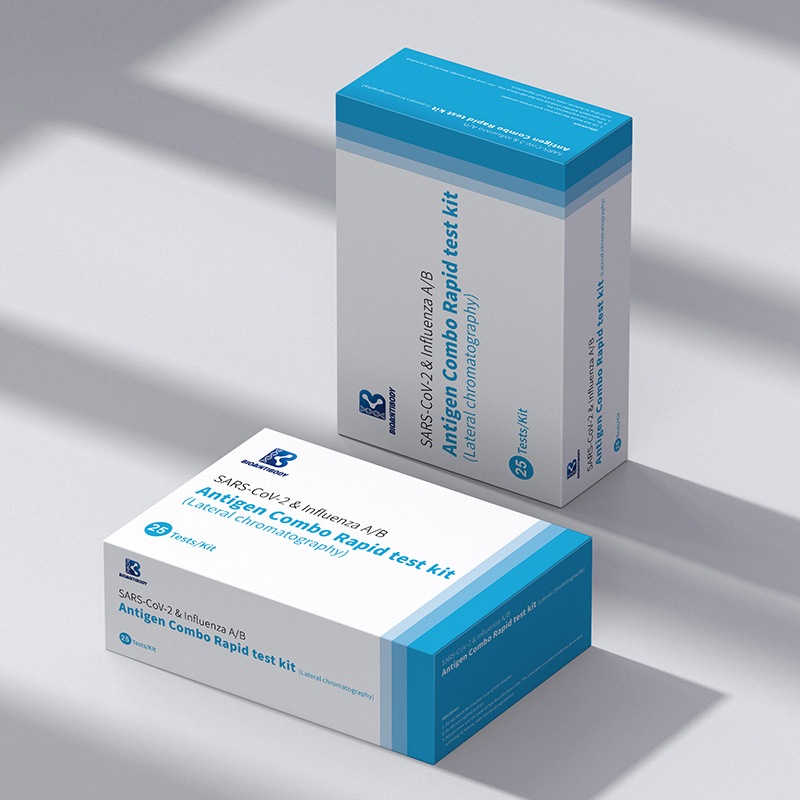 SARS-CoV-2 & Influenza A/B Antigen Combo Rapid test kit (Kromatografija laterali)