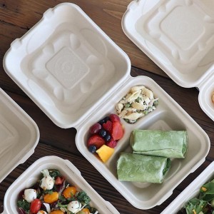 Biodegradable Cornstarch Clamshells Lunch Box