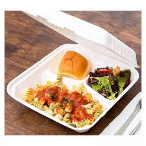 Biodegradable Cornstarch Clamshells Lunch Box