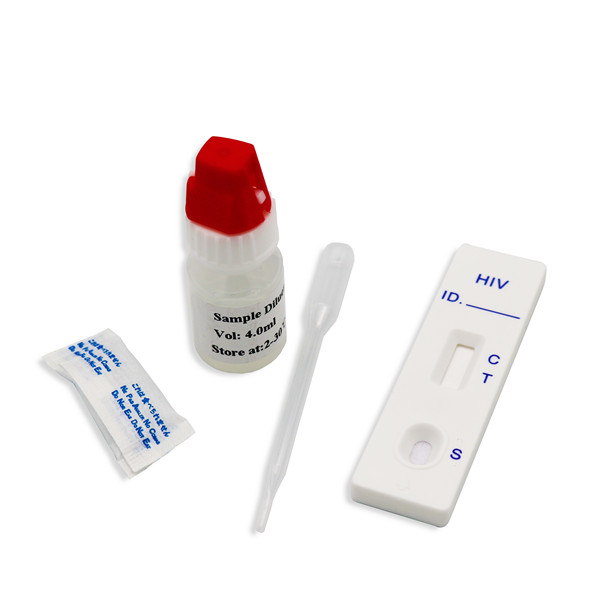 Набор экспрэс-тэсту Testsealabs HIV 1/2 (суцэльная кроў/сыроватка/плазма)