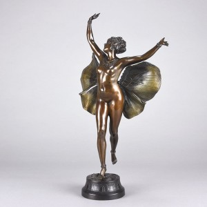 Декоративная фигурка танцующей девушки, бронзовая статуя ручной работы