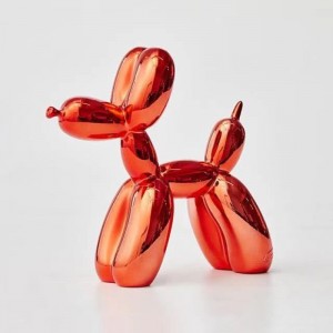 Enfeites de design de arte decoração para casa balão escultura de fibra de vidro para cachorro