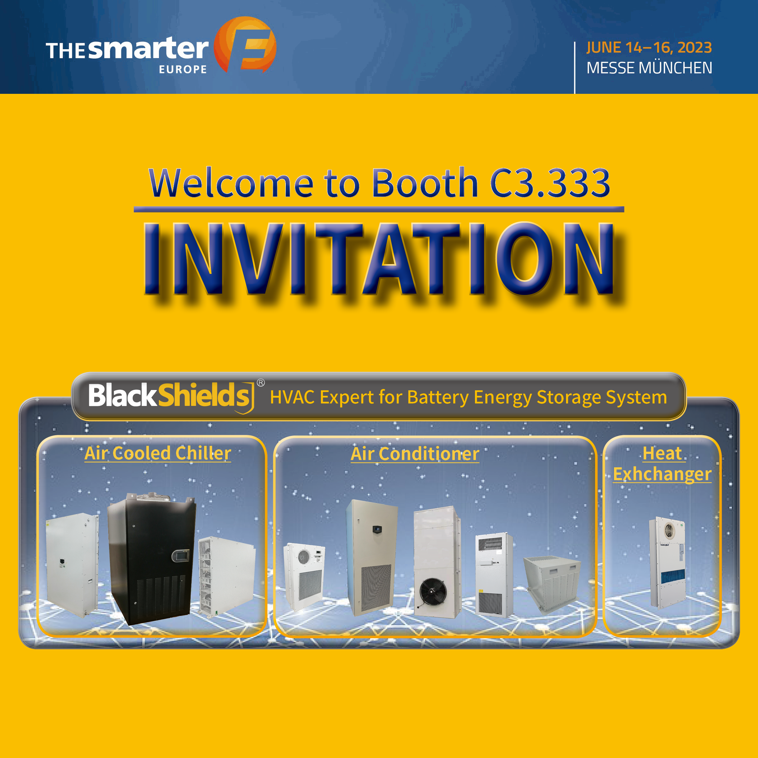 BlackShields will be on show at The Smart E Europe 2023