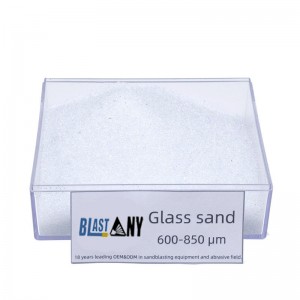 Nolosha Dheer 30-90 Mesh Glass Grit Abrasives raqiis ah oo loogu talagalay qarxinta iyo ka saarida miridhka