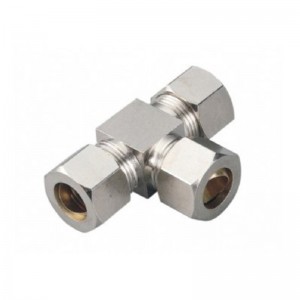Nickel-plated copper T-shared tee Ferrule connector