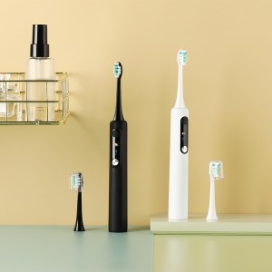 فرشاة أسنان كهربائية ذكية للبالغين مزودة بشاشة LCD مع وضع DIY