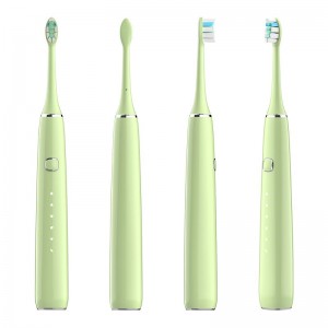 Escova de dentes elétrica macia sônica recarregável de estilo luxuoso com logotipo personalizado por atacado