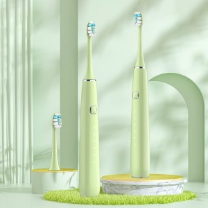 Escova de dentes elétrica macia sônica recarregável de estilo luxuoso com logotipo personalizado por atacado