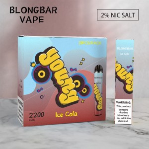 Одноразовая Vape Pen BLONGBAR 2200 Puffs Bar Электронные сигареты Vape Pod 950 мАч Батарея Испаритель Vape