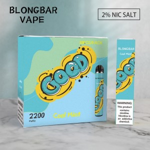 Στυλό μίας χρήσης BLONGBAR 2200 Puffs Bar Electronic Cigarettes Vape Pod 950mAh Battery Vaporizer Vape