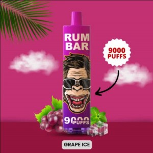 RUM BAR 9000 Puffs Jednorázová elektronická cigareta Vape Pod dobíjecí RGB jednorázová