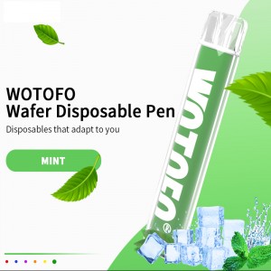Στυλό μίας χρήσης Wotofo Wafer 600 Puffs 400mAh 2% ή 5% Nicotine Salt Electronic Cigarettes Vaporize Manufacturer Χονδρική