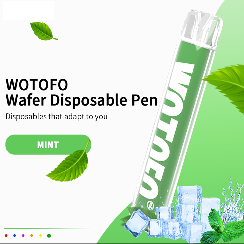 Disponibel Vape Pen Wotofo Wafer 600 Pust 400mAh 2% eller 5% Nikotin Salt Elektroniske sigaretter Vaporize Produsent Engros