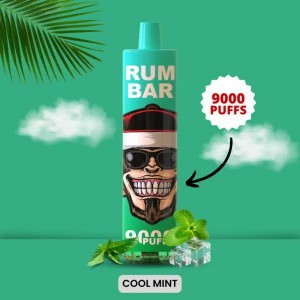 RUM BAR 9000 Puffs Eldobható Vape Pod Újratölthető RGB eldobható elektronikus cigaretta