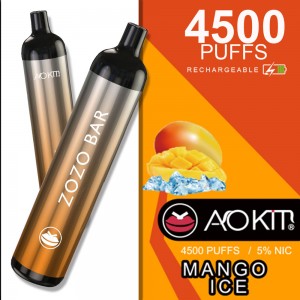 លក់ដុំ Vape Pen ZOZO Bar 4500 Puffs Electronic Cigarette Elf Disposable Vaporizer Vape Pod តម្លៃរោងចក្រ