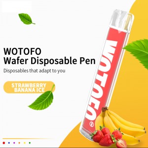 Zotayidwa za Vape Pen Wotofo Wafer 600 Puffs 400mAh 2% kapena 5% Nicotine Salt Electronic Fodya Vaporize Manufacturer Wholesale