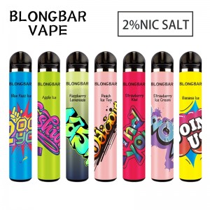 Одноразовая Vape Pen BLONGBAR 2200 Puffs Bar Электронные сигареты Vape Pod 950 мАч Батарея Испаритель Vape