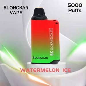 Vienreizējās lietošanas Vape BLONGBAR 5000 uzpūtienu stienis 12 ml eļļas ietilpības akumulators 850 mAh atkārtoti uzlādējams Type-c E cigarešu iztvaicētāja pildspalva