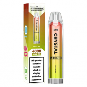 Prilagojena Crystal Bar 4000 vdihov za enkratno uporabo Vape 2% nikotina za ponovno polnjenje E-cigaret Puff Bar