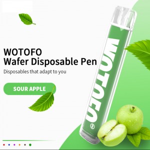 Vienreizējās lietošanas Vape Pen Wotofo Wafer 600 Puffs 400mAh 2% vai 5% Nikotīna sāls Elektroniskās cigaretes Iztvaiko Ražotājs Vairumtirdzniecība