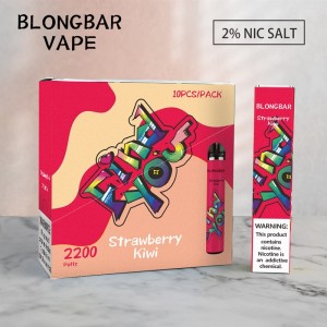 Pinna Vape Disposable BLONGBAR 2200 Puffs Bar Sigaretti Elettroniċi Vape Pod 950mAh Battery Vaporizzatur Vape