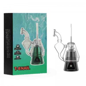 မူရင်း Leaf Buddi Tower T-Enail Kit လျှပ်စစ် Hookah E-Rig Wax Vaporizer ပါရှိသော 1500mAh ဘက်ထရီဖြင့် လျှပ်စစ် Dab Rigs Glass ရေပိုက်