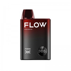 Flow 8000 Puffs Disposable Vape 5% Nikotin Mesh Coil Rokok Elektronik dengan Skrin Paparan
