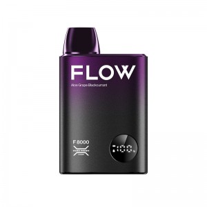 Flow 8000 Puffs enwere ike iwepụ Vape 5% Nicotine Mesh Coil Electronic Siga nwere ihuenyo ngosi