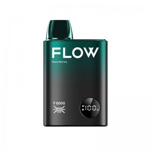 Flow 8000 Puffs jetab Vape 5% nikotin may bobin sigarèt elektwonik ak ekran ekspozisyon