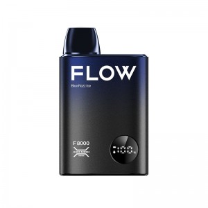 Flow 8000 Puffs bir martali ishlatiladigan vape 5% nikotinli to'rli lasan elektron sigaret displeyli