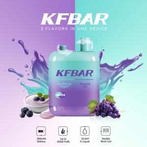 Kfbar Disposable Vape 10000 Puffs 2 in 1 Double Flavors E Cigarette OEM ODM