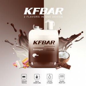 Kfbar डिस्पोजेबल भ्याप 10000 Puffs 2 in 1 Double Flavors E सिगरेट OEM ODM
