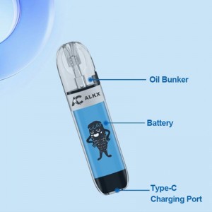 Faleoloa Siisii ​​OEM & ODM Vape Pod Pen Kit Fa'atasi ma le 2ML Refillable E-Liquid Rechargeable Electronic Cigarette Vaporizer Device