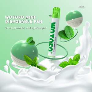 Նոր տաք վաճառք Wotofo Mini Vape Pen 600 Puffs Bar Մեկանգամյա օգտագործման էլեկտրոնային ծխախոտ Գոլորշիացված 2% կամ 5% նիկոտինային աղով
