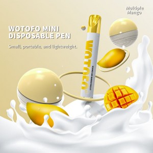 Новые горячие продажи Wotofo Mini Vape Pen 600 затяжек, одноразовые электронные сигареты, испаряющиеся с 2% или 5% никотиновой соли