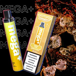 Pinakabagong E Cigarette Wotofo Mega+ 2500puffs Disposable Vape Pen 7ml E-juice na May 2% o 5% Nicotine Salt Vaporizer Pen