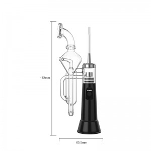 Upprunalegt X-ENAIL Portable Dab Rig Kit Rafmagns Naglagler Bubbler Pipe Wax Concentrate Dry Herb Vaporizer Rafmagns vatnspípa