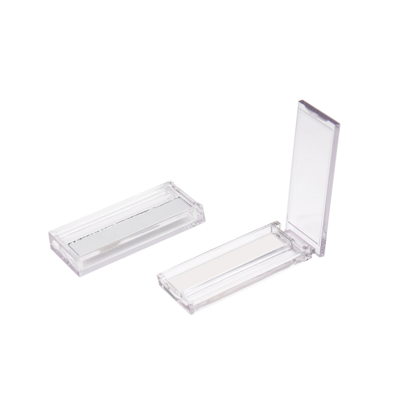 Pravokutna 2 boje prozirna slatka plastična kutija za sjenilo za oči