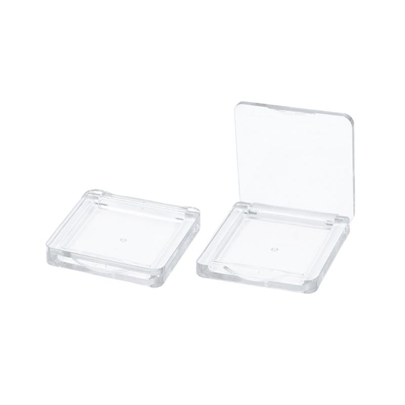 Square clear cosmetic eyeshadow packaging blush container