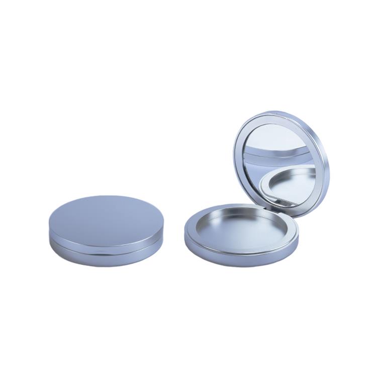Vieno sluoksnio 59 mm magnetinis sidabrinis kompaktiškas dėklas