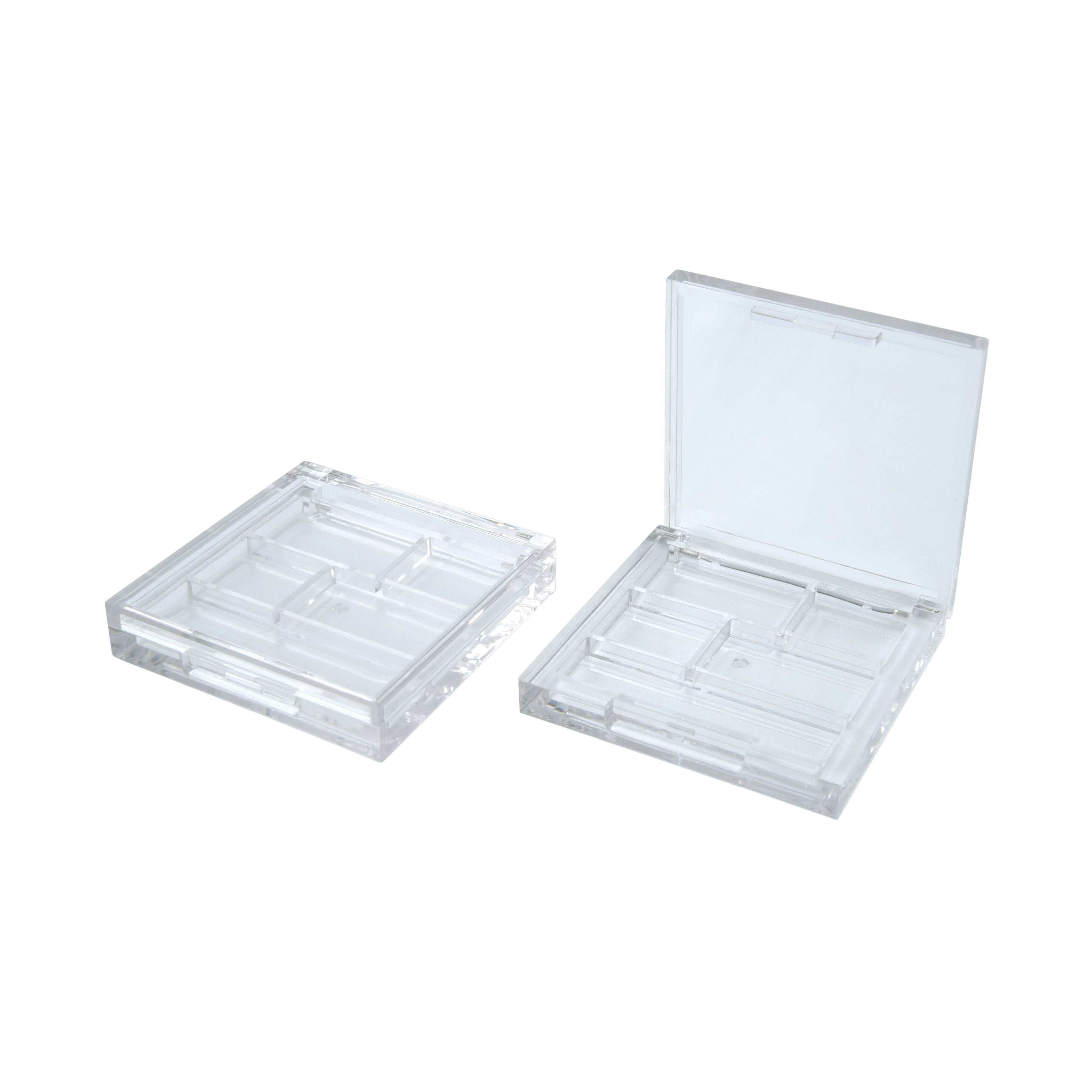 5 pan opat warna rectangular transparan palastik transparan kasus bungkusan eyeshadow